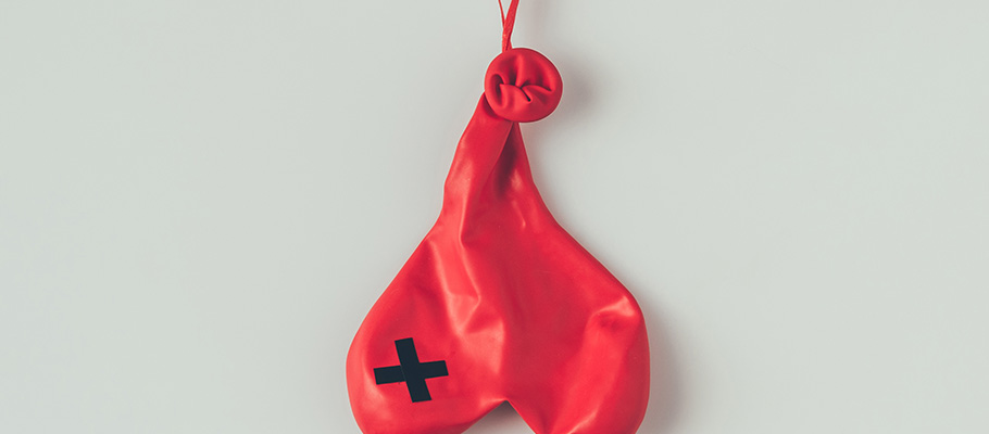 Globo-que-simula-una-hemorroide-desinflamada